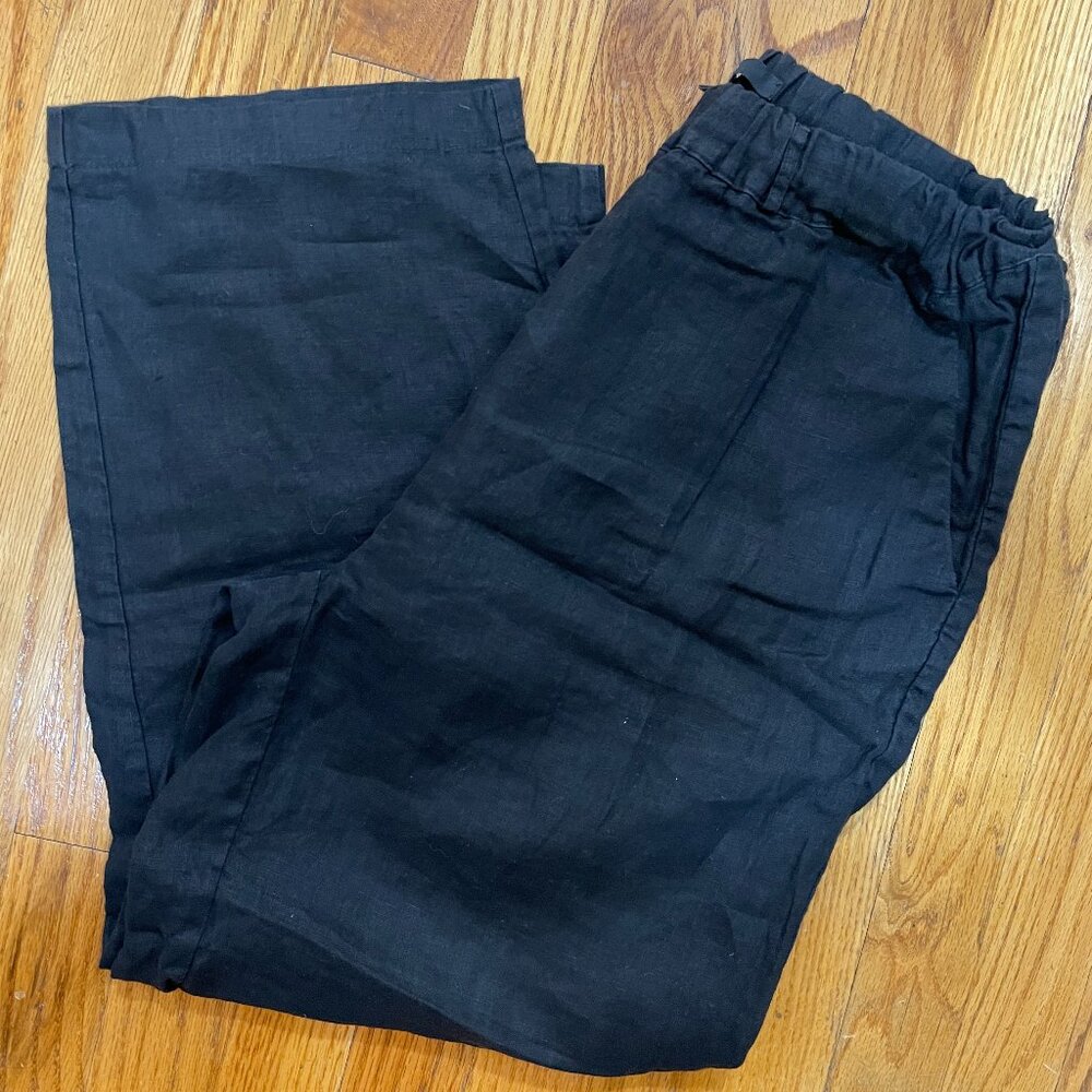 Quince linen black pants - size Small